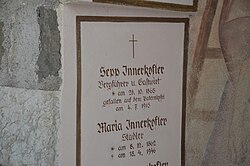 Epitaph of Sepp and Maria Innerkofler