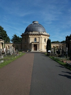 cemetery, Brompton Cemetery, gravestones, chapel, London