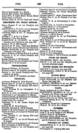 List of photographers in Mobile, Alabama, USA, 1875.