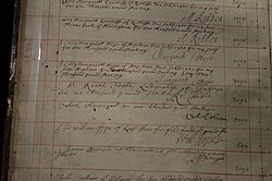 Robert Chieslie's name in the records of the Company of Scotland