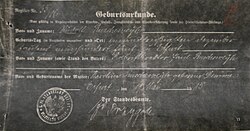 Birth certificate