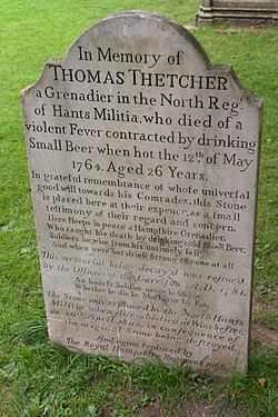 grave stone at Winchester