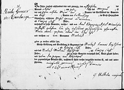 Birth certificate of Nicolas Gonner
