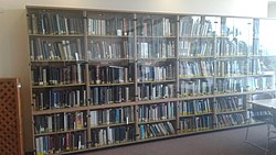Yizkor books shelves at Yad Vashem Library