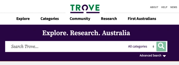 Trove's simple search bar