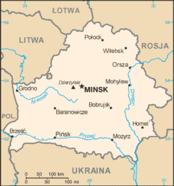 The image of the map of Belarus