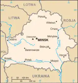 The image of the map of Belarus