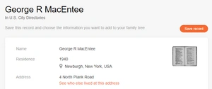 George MacEntee address