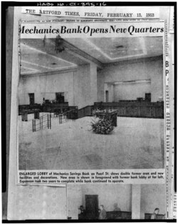 Snippet from the Hartford Times, February 13, 1953.