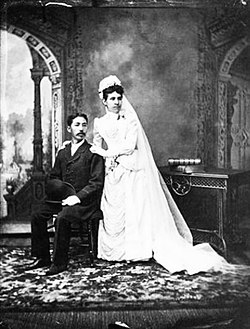 Marriage of Juan José de Jesús Yas (born Kohei Yasu) and María Noriega. 1891.