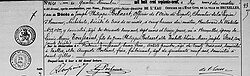 Death certificate of architect Joseph Poelaert, 1879.