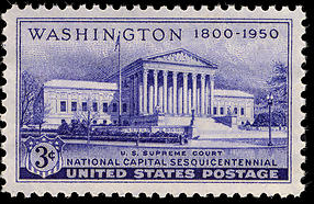 Washington DC US Supreme Court postage stamp 1950