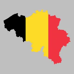 Belgium flag inside map borders