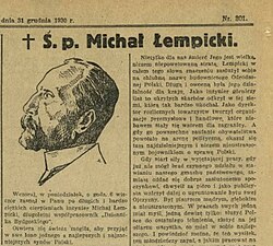 The obituary of Michal Lempicki