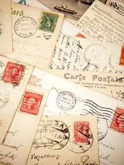 Old postcards and stamps WW I