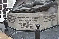 Tomb of Jorge Newbery. Chacarita Cemetery, Buenos Aires.