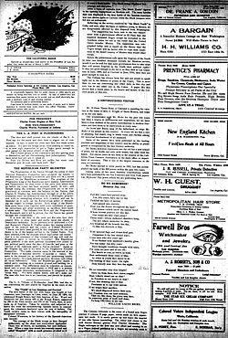 Page of the California Eagle, 1 July 1916