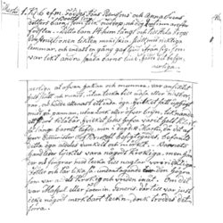 Page of Glimåkra Church Book, 1793.