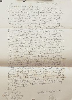 The will of Sir Thomas Browne