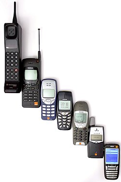 The image of the old mobile phone models