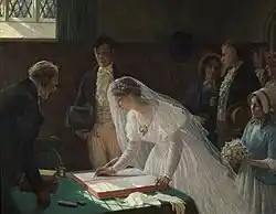 "The Wedding Register" by Edmund Blair Leighton