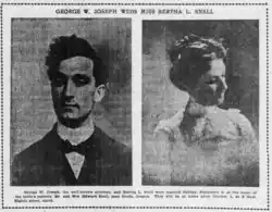 A wedding announcement in a newspaper from 1903