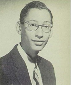 Portrait of Rudolph V. Tolbert in 1955 Liber Anni, the Dunbar High School yearbook. Washington, D.C.
