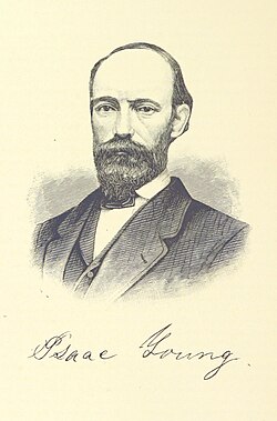 Portrait of Isaac Young on "History of Western Maryland including biographical sketches"