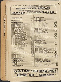 Directory of the Concord Telephone Co. from 1946