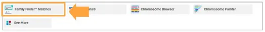 Family Finder Matches page