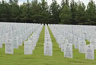 Georgia National Cemetery gravestones