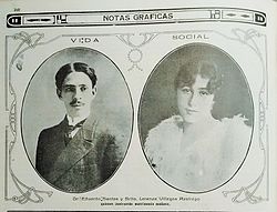 Newspaper announcements of the marriage of Eduardo Santos, future president of Colombia, and Lorenza Villegas Restrepo, published one day before their marriage in 1917.
