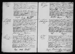 Church burials and civic deaths record from Archives des Bouches-du-Rhône 1888 at MyHeritage