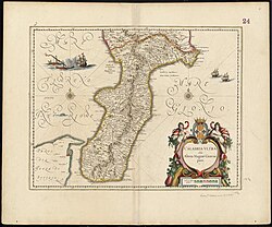 Map of Calabria from 1640.
