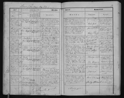 A birth record from Lomnice nad Popelkou, Czech Republic, recording the birth of teacher and writer Alois Buss (1858-1926).