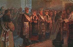 Church wedding ceremony