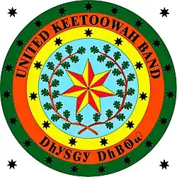 Seal of The United Keetoowah Band of Cherokee Indians.