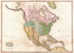 1818 Map of North America