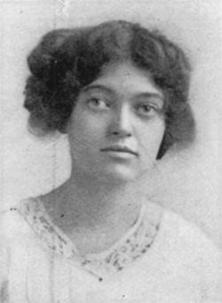 1912 Phillips High School Mirror yearbook portrait of Emma Gelders.