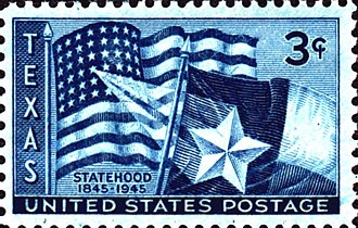Texas Statehood 1945 US Postage Stamp